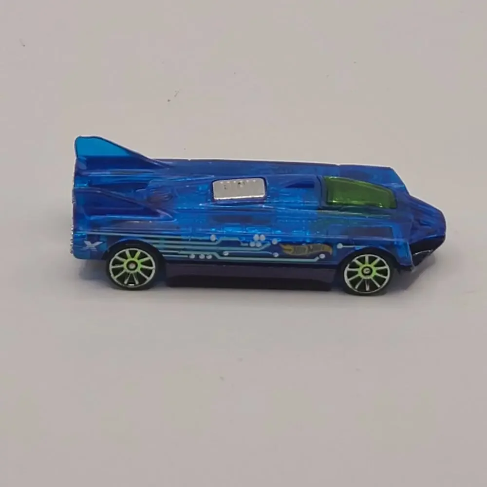2014 HOT WHEELS CFH05 SPEED SLAYER SEE THRU BLUE 1:64 DIECAST 3